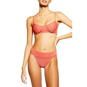 NWT Topshop High Waist Tanga Bikini Bottom